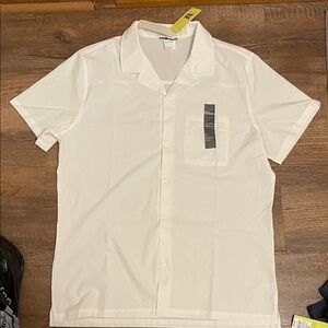 All in Motion Men's White Casual Button Down Shirt